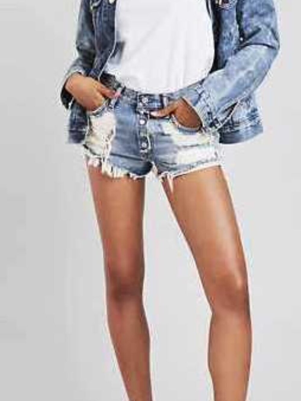 New 31 Levi's limited edition Rolling Stones festival 501 ripped jean shorts